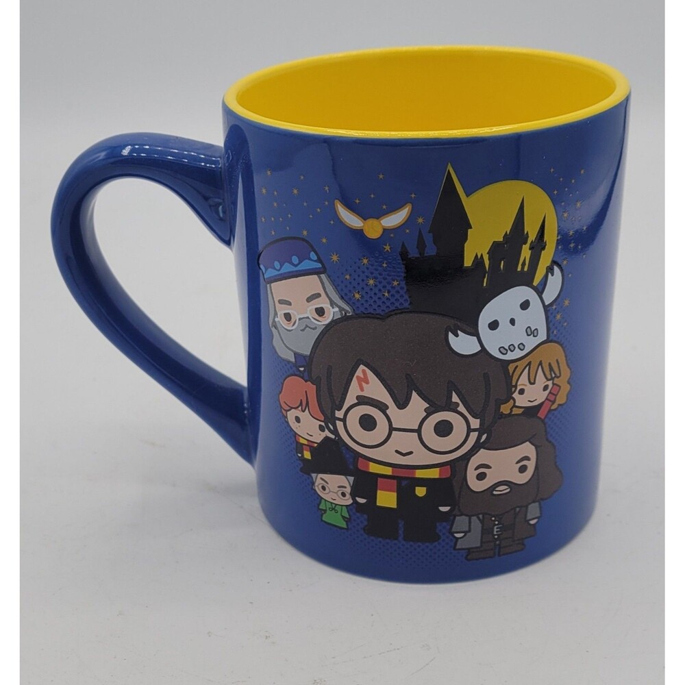 Harry Potter 14oz Coffee Mug Chibi Character Blue & Yellow By Silver Buffalo